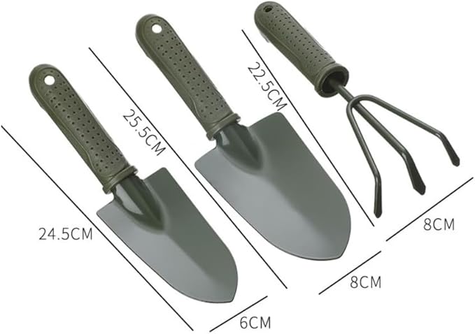 3 Pieces Small Gardening Hand Shovel Garden Trowel Transplanter Lightweight Comfortable Ergonomic Handle Gardening Tool Set Potted Plants Handle Garden Tool for Houseplant (Large)
