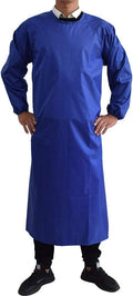 Waterproof Aprons with Long Sleeves, Chemical Resistant Aprons for men MD008Blue