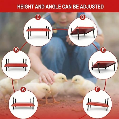 10"x10" Chick Brooder Heating Plate, Fire-Safe Adjustable Poultry Heater for Chicks - Polyester - Image 5