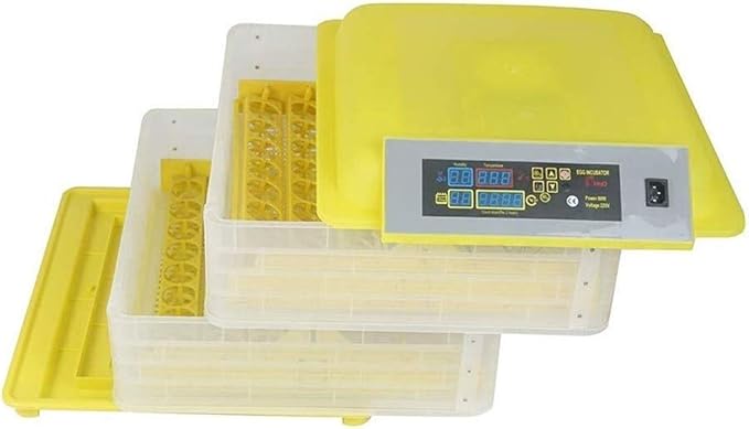 Egg Incubator, 96 Egg Incubator Automatic Turning Poultry Hatcher Brooder Digital Temperature Humidity Control For Chicken Duck Bird Pigeon Farm