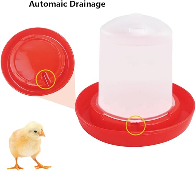 Chick Feeder Waterer Kit, Drinkers Plastic Hanging Poultry Feeding Equipment Set Free Range Twist Lock Base Combo Outdoor Water Dispenser Container For Baby Chicken Quail Hen Duck Farm Coop Supplies