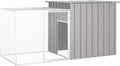 Chicken Coop Outdoor Poultry Cage, Galvanized Steel Walk-in Run for Hens, Ducks, and Rabbits, Weatherproof Large Animal Enclosure 78.7 x 35.8 x 39.4 in