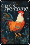 Vintage Funny Farm Metal Tin Signs Chicken Coop Sign Metal Tin Decor Chicken Coop Accessories for Home Farmhouse Kitchen Wall Decoration Chicken Lovers Gifts 8X12inch
