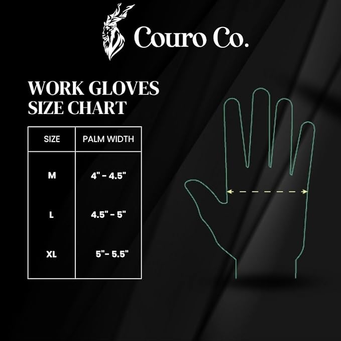 3-Pair Goatskin Leather Work Gloves I Driver Gloves for Construction, Industrial, Truck Driving, Warehouse, Gardening