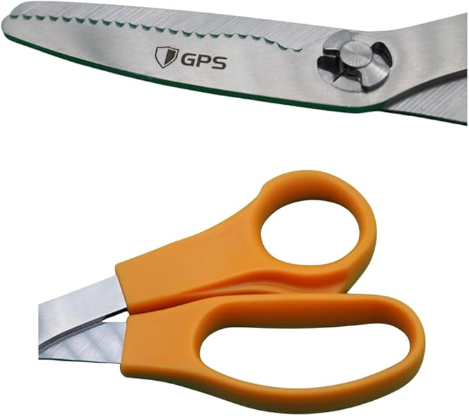 GPS 7"" Take Apart Kitchen Safety Shears, Orange Handle, Food Grade, Stainless Steel, Used For Chicken/Poultry/Fish/Meat/Vegetables and More