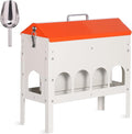 15lbs Automatic Chicken Feeder - 10 Feeding Ports, No Waste Poultry Feeder Large Feeding Though Dispenser for Chickens Duck Turkey Pheasant Chicken Coop