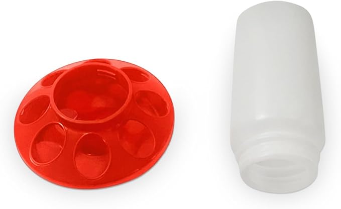 Chicken Waterer and Feeder Set | 1 Quart Poultry Drinker and 1 Quart Poultry Feeder Combo | for Chickens, Ducks, Turkeys, Ducklings, Quail, Baby Chicks and More