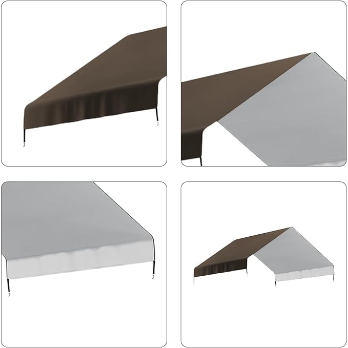Large Chicken Coop Cover, Sturdy Chicken Coop Tarp Waterproof Cloth Canopy, Coffee