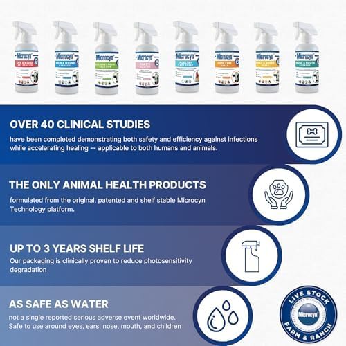 Poultry & Fowl Care Spray for Chickens, Ducks & Livestock – Supports Minor Wound Care & Skin Comfort – Easy-to-Apply Topical Spray – 16 oz