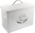 FRCOLOR Metal Bread Box Large Rectangle Kitchen Storage Bin with Lid Iron Grain Container for Pantry Food Organization