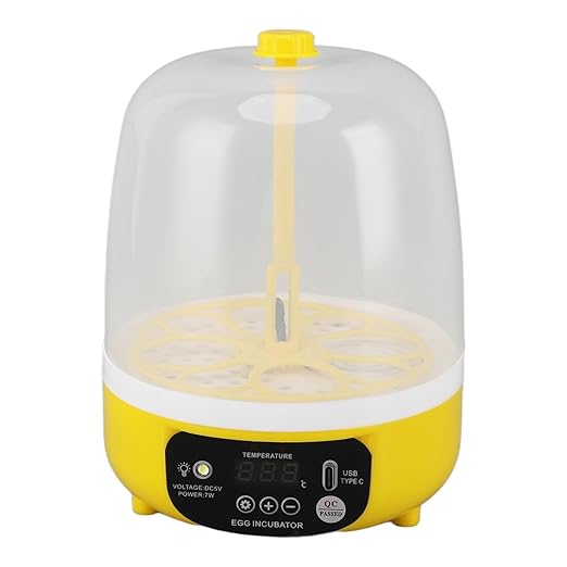 4 Eggs Incubator, Automatic Temperature and Humidity Control Eggs Hatching Incubator, Visual Low Noise Energy Saving USB Mini Poultry Hatcher for Eggs, Pigeon Eggs, Quail Eggs