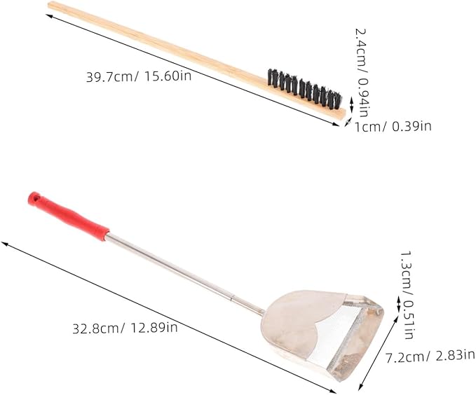 SUPVOX 2pcs Bird Cage Cleaning Brush Droppings Shovel Set Pet Bird Cage Cleaner Cleaning Tool