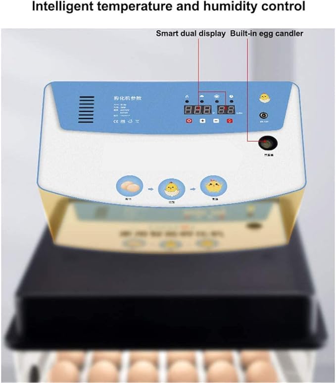 Digital Automatic Hatcher,Egg Incubator with Automatic Turning Function, with Temperature Control,Digital Incubatores,Or Hatching Chickens Ducks Eggs, Goose Egg,
