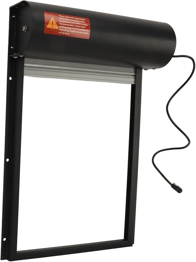 Automatic Chicken Coop Door, with Timer Solar Powered Battery Powered for Poultry Remote Control LED Display Chicken Coop Opener (Black)