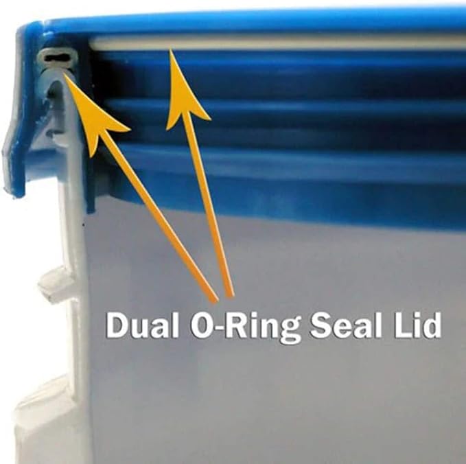 Gamma2 Gamma Seal Lid – Turn your standard utility bucket into an airtight storage container – Fits a 3.5 to 7 Gallon Bucket - Blue, Made in USA