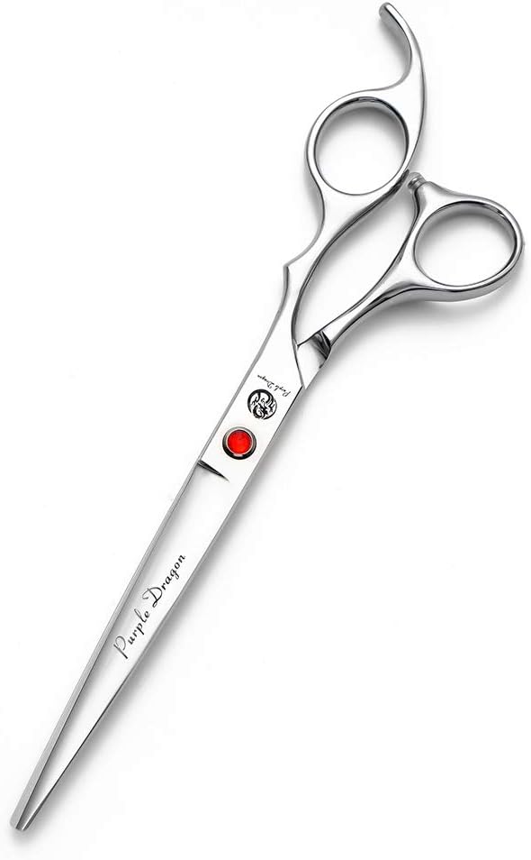 Purple Dragon 4“/5"/5.5"/6"/6.5"/7"/7.5"/8"/9"/10" Sharp Edge Salon Hair Cutting Shears - Pet/Dog Grooming Scissors with Bag - Perfect for Barber or Pet Groomer