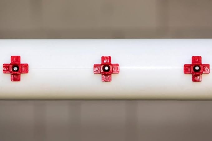 Horizontal Side Mount Chicken Watering Nipples | Easy Install No Leak Automatic Water Feeder for Poultry - 50 Pack