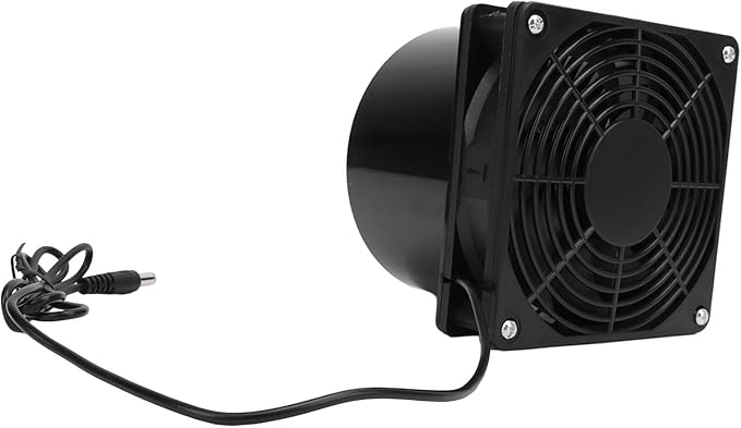5W Solar Powered Flange Exhaust Fan, Solar Panel Fan Kit with 5V Solar Panel, IP65 Water Ventilation Fan for Greenhouse Chicken Coop Shed RV Attic Barn, Easy to Install N