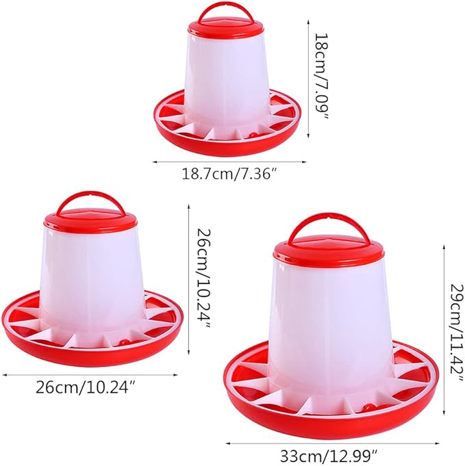 Plastics Hanging Chicken Feeder,Poultry Feeder No Waste,Automatic Chicken Food Dispenser,for Poultry