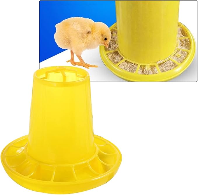Chicken Feeders Automatic Poultry Food Containers Dispenser for Chicks Birds Pigeons Quails Easy to Fill Chicken Feeders No Waste