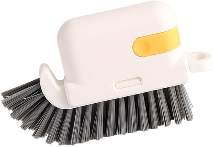 Radiator Brush for Corners and Blinds, Hard Bristle Cleaning Tool with Scraper & Tweezers, PP Material Scrubbing Brush for Radiators, Orange/Yellow/Gray(Yellow)