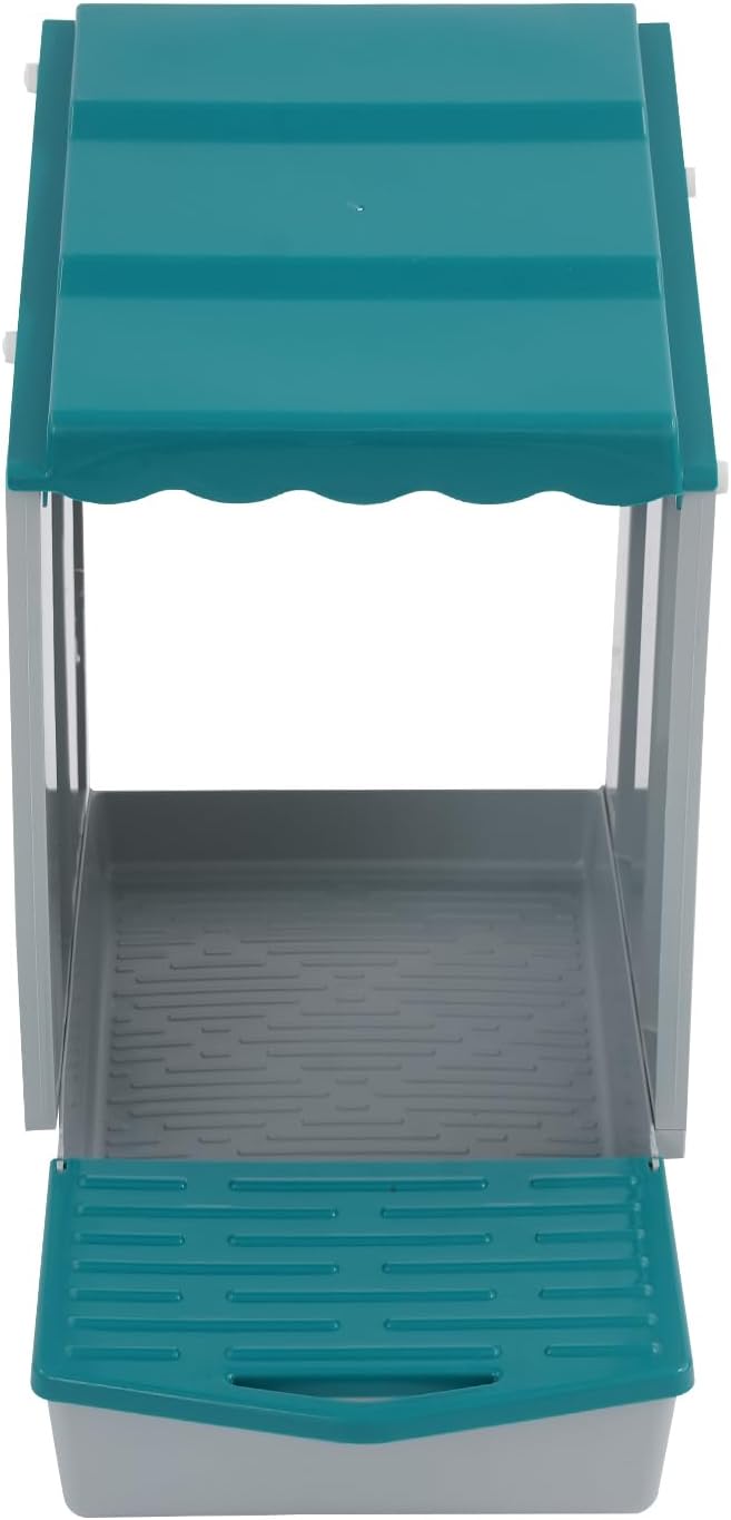 Chicken Nesting Box, 4 Compartments PP Nesting Box, Wall Mountable Nesting Boxes with Inclined Top, Drain Holes & Resting Platform for Chicken and Poultry to Collect Eggs