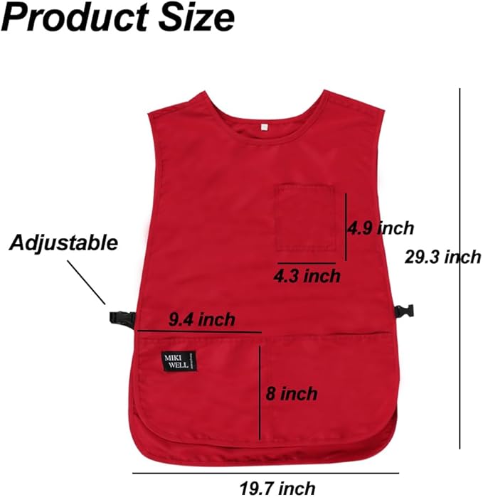Waterproof Unisex Cobbler Apron with 4 Pockets Vest Style Ultralight Chef Waiter Work Overalls