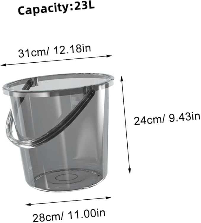PRETYZOOM Bucket Set Washing Paint Art Bucket Water Container for Farm Bath Bucket Sterilising Bucket Tubs Large Capacity Bucket Utility Pail Wash Basin Water Pail Sink Light Grey Plastic