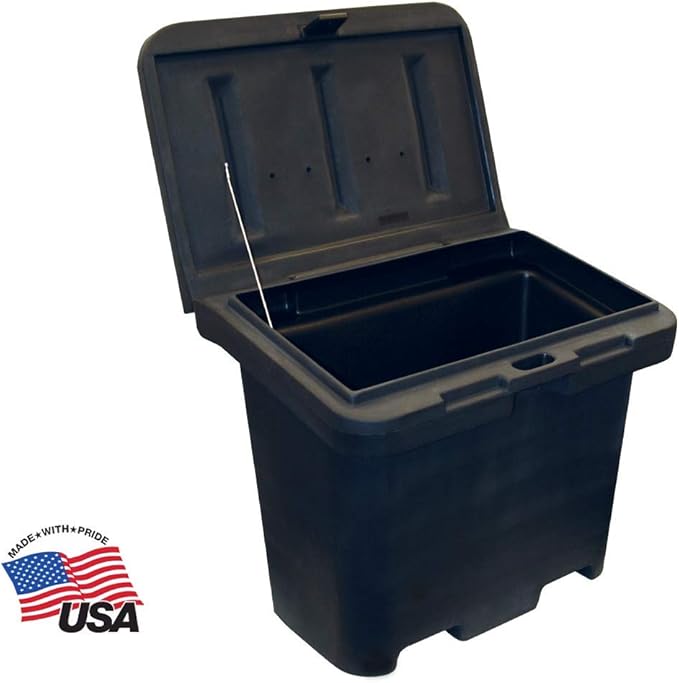Buyers Products 9031100 Heavy Duty Poly Storage Bin, 65 Gallon Capacity, Multi-Purpose Storage Bin for Salt, Feed, Seed & More, Corrosion-Free Construction