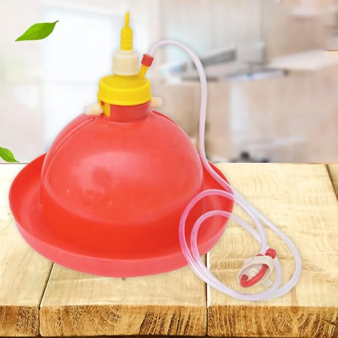 BESPORTBLE Automatic Chicken Waterer Set for Poultry Farm Large Capacity Feeder Waterer Kit Easy Install Clean Random - 13.78X13.78X12.20 Inch