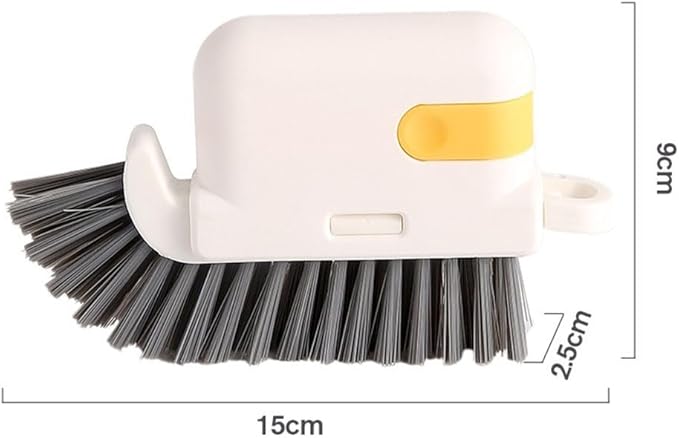 Radiator Brush for Corners and Blinds, Hard Bristle Cleaning Tool with Scraper & Tweezers, PP Material Scrubbing Brush for Radiators, Orange/Yellow/Gray(Yellow)