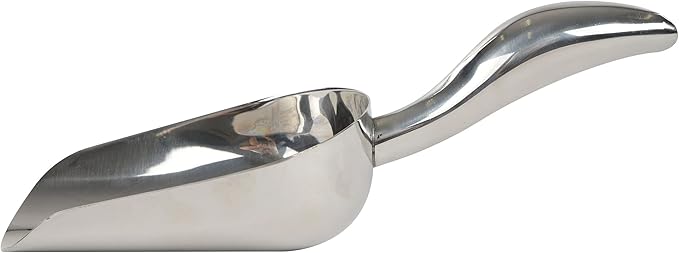 LEMONSODA Stainless Steel Utility Ice Scoop - 12 Ounces - Rustproof Metal - Great for Bar, Ice, Flour, Coffee, Containers - Bar Ice Scoop, Dry Bin, Dry Goods, Candy (9.5 Inches)