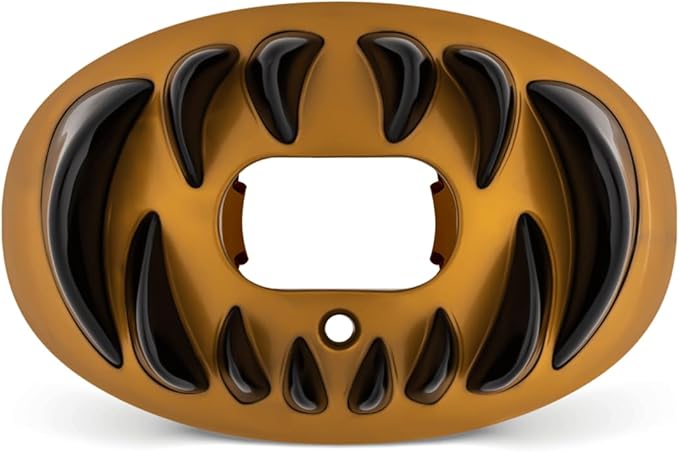 Battle Sports Chrome 3D Predator Oxygen Mouthguard - Convertible Strap, Superior Airflow & Better Performance, Maximum Protection, Works with Braces