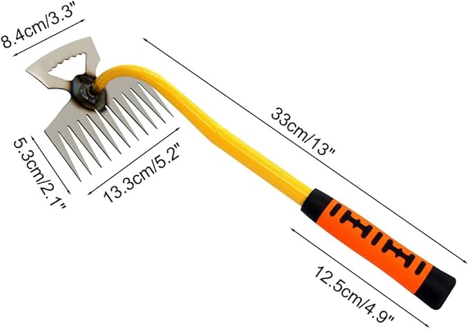 MiOYOOW Weed Puller Tool, Manual Hand Gardening Weeding Tool, Portable Multifunctional Weed Remover Tool for Gardening Backyard Farm