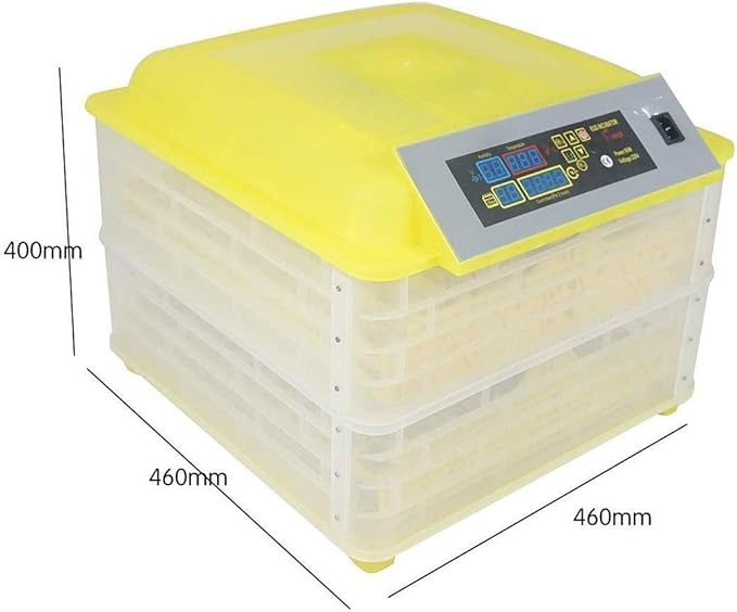 Egg Incubator, 96 Egg Incubator Automatic Turning Poultry Hatcher Brooder Digital Temperature Humidity Control For Chicken Duck Bird Pigeon Farm