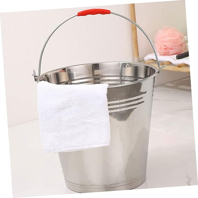 Stainless Steel 304 Milk Bucket with Lid Thickened Round Water Container for Farm Use Multipurpose Heavy-Duty Milk Storage Bucket Non-Magnetic