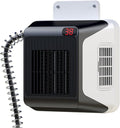 Dog House Heater with Thermostat, 300-600W 2 Heating Mode Pet Warmer, Wall-Mounted Design, Pet Heater with 6FT Anti Chew Cord and Safe Overheat Protection, for Dogs Chicken Coops Rabbits (Black)