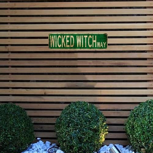 Wicked Witch Way Metal Tin Sign (4''x16''), Novelty Street Sign, Home Decor, Room Wall Decor, Restaurant, Bar, Cafe, Garage, Farmhouse Easter Gift