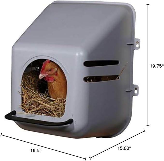 4 PACK of LARGE WALL Mount EGG NESTING NEST BOXES with PERCH for CHICKEN COOP HEN HOUSE POULTRY