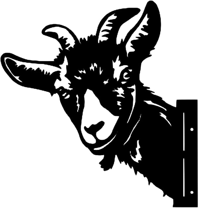 Farm Peeping Sheep Metal Art Outdoor Decor Garden Fence Decoration, Farmhouse Backyard Hang Artwork Wall Decor, Outdoor Yard Patio Lawn Statue Gift for Loved Dad Grandpa (Sheep)
