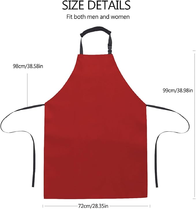 Homsolver Waterproof Rubber Vinyl Apron for Unisex Adult, Adjustable, Lightweight, Chemical Resistant Extra Long Work Apron