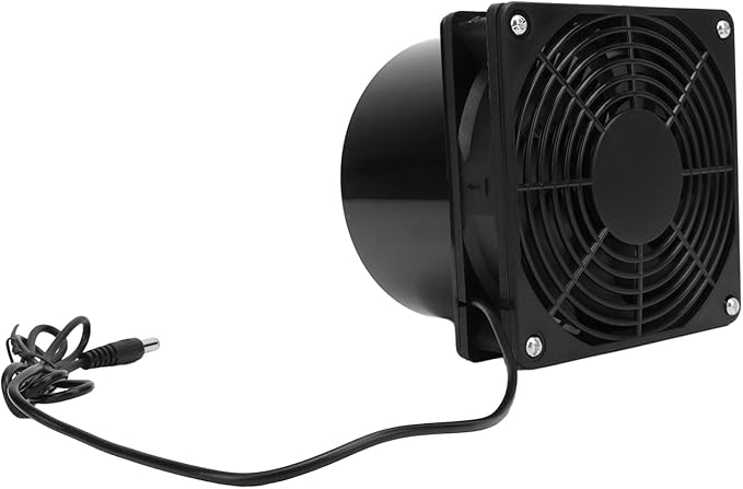 5W Solar Powered Flange Exhaust Fan, Solar Panel Fan Kit with 5V Solar Panel, IP65 Water Ventilation Fan for Greenhouse Chicken Coop Shed RV Attic Barn, Easy to Install N