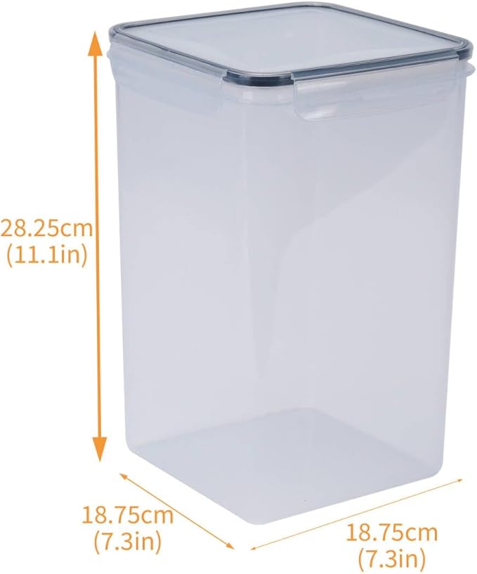 Geyecete 2 PC [6.5L / 220 Oz] large food storage containers Extra Large dog Food Storage Containers with Airtight Lids Can hold 13-15 pounds of dog food