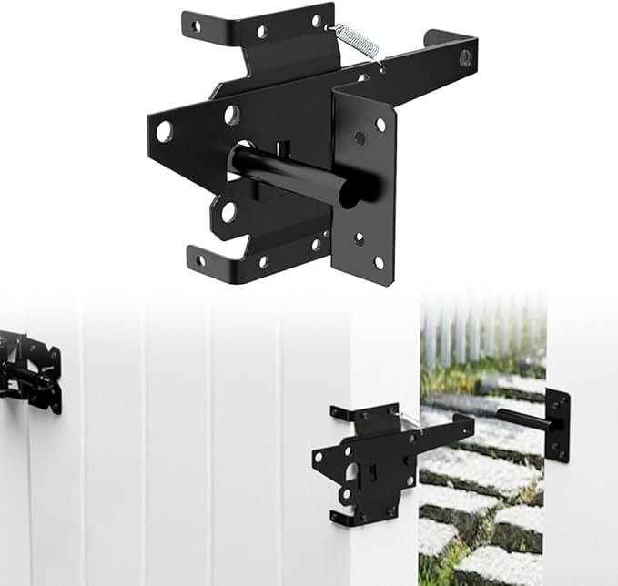 Iron Fence Gate Hinges Kit, With All Accessories Included, Complete Fence Hardware Set, For Garden, Patio, Chicken Coop, Providing Safety And Stability For Pets And Property