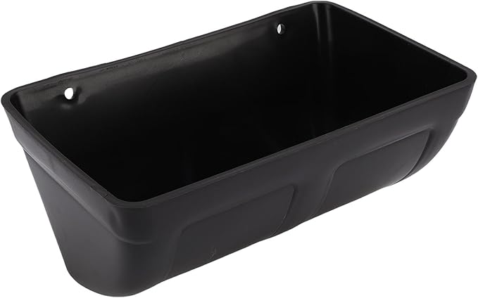 Pssopp Plastic Hanging Chicken Feeder, Large Capacity Design Thickened Plastic Waste Prevention Hanging Poultry Feeder Trough for Livestock (Black)