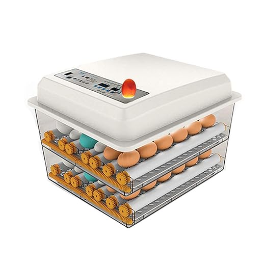 JAEDO 120 Egg Incubator Poultry Hatcher with Fully Automatic Egg Turning and Temperature Humidity Control for Chickens Ducks Goose Birds, Built-in Egg Candler (120)