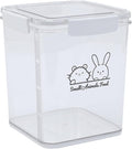 Small Animal Food Storage Box,Airtight Pet Food Storage Containers with Scoop,4L Guinea Pig Food Container Storage Keep Fresh,Animal Food Containers for Hamster/Rabbit Dry Food Containers(Clear)