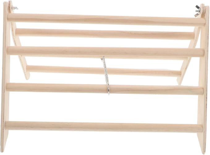 Toyvian Wood Chicken Perch Stand for Poultry Enrichment Natural Wood Chick Roosting Bar Easy to Clean Chicken Coop Accessories for Chicks and Hens