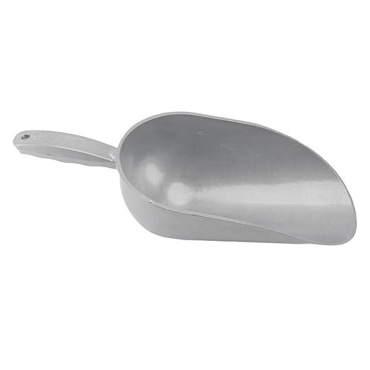 Aluminum Alloy Pet Food Scoop, Metal Feed Scoop for Dog Cat Poultry Goat Cattle Pig, Multipurpose Grain Scoop Shovel with Accurate Portion Control, Easy to Clean and Durable for Ki