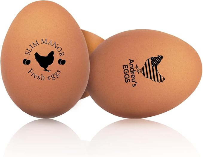 STAMTECH Egg Stamps for Fresh Eggs - Make Your Mark on Farm Fresh Eggs with Custom Egg Stamp Customizable and Easy to Use for Homegrown Eggs and Kitchen Creations